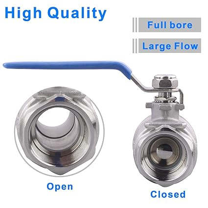 Two-Piece SS Ball Valve, NPT Male to Female | JIVTO®
