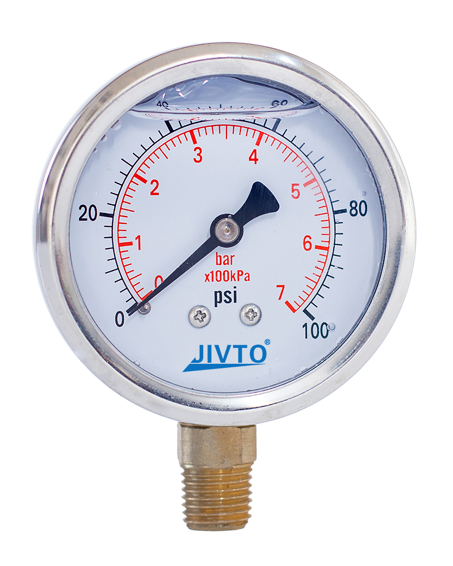 2.5” Pressure Gauge - 1/4 NPT Lower Mount | JIVTO®