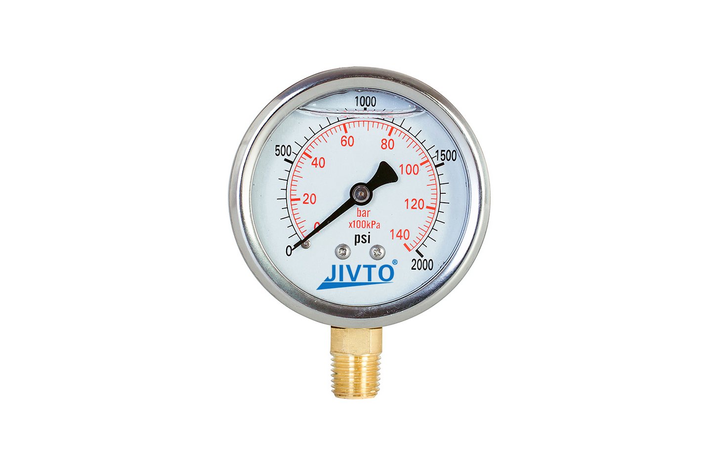 2.5” Pressure Gauge - 1/4 NPT Lower Mount | JIVTO®