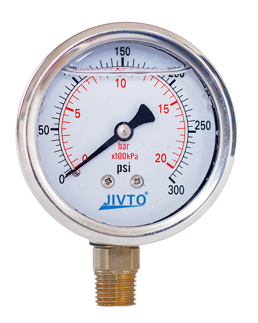 2.5” Pressure Gauge - 1/4 NPT Lower Mount | JIVTO®