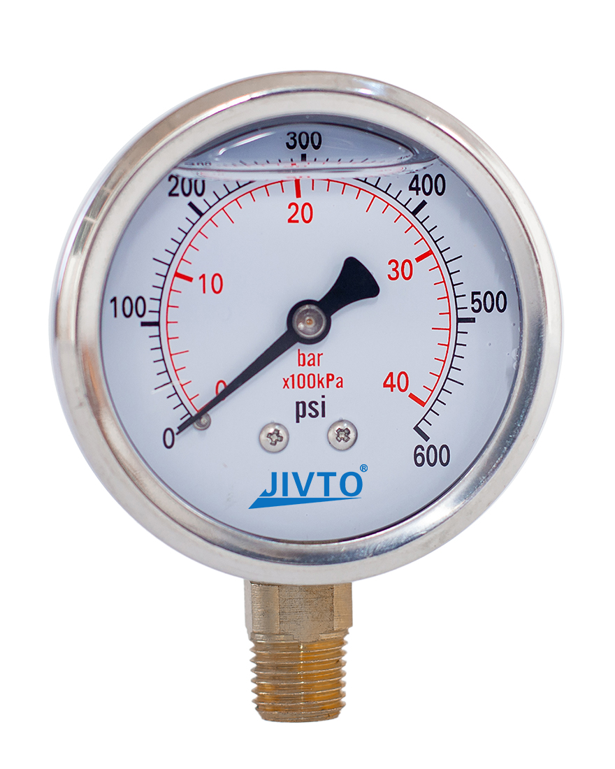 2.5” Pressure Gauge - 1/4 NPT Lower Mount | JIVTO®