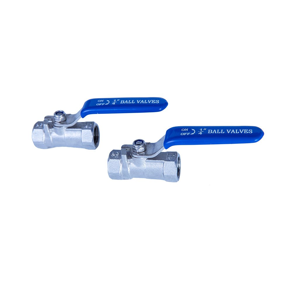 1/4" Stainless Steel 316 Ball Valve - Full Port, Female NPT, Lockable Handle, 1000 WOG