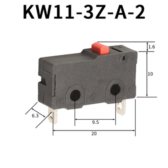 10 PCS Micro Switch 2/3Pin NO/NC Mini Limit Switch 5A 250VAC KW11-3Z Roller Arc lever Snap Action Push Micro switches - JIVTO