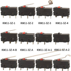 10 PCS Micro Switch 2/3Pin NO/NC Mini Limit Switch 5A 250VAC KW11-3Z Roller Arc lever Snap Action Push Micro switches - JIVTO