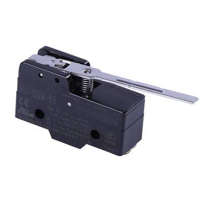 2pc RZ-15GW-B3 Momentary Limit Micro switch, Push Button SPDT Lever Hinge Roller - JIVTO