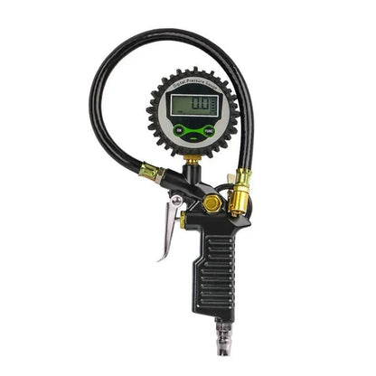 Digital LCD Display Inflation Monitoring Manometer Car EU Tire Air Pressure Inflator Gauge LED Backlight Vehicle - JIVTO