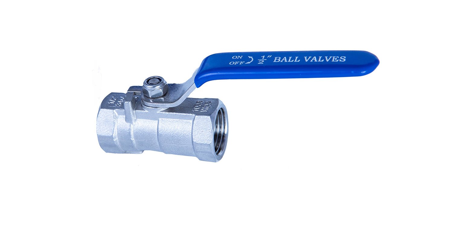 JIVTO 1 PC Stainless steel ball valve, NPT female to female, standard port valve - JIVTO