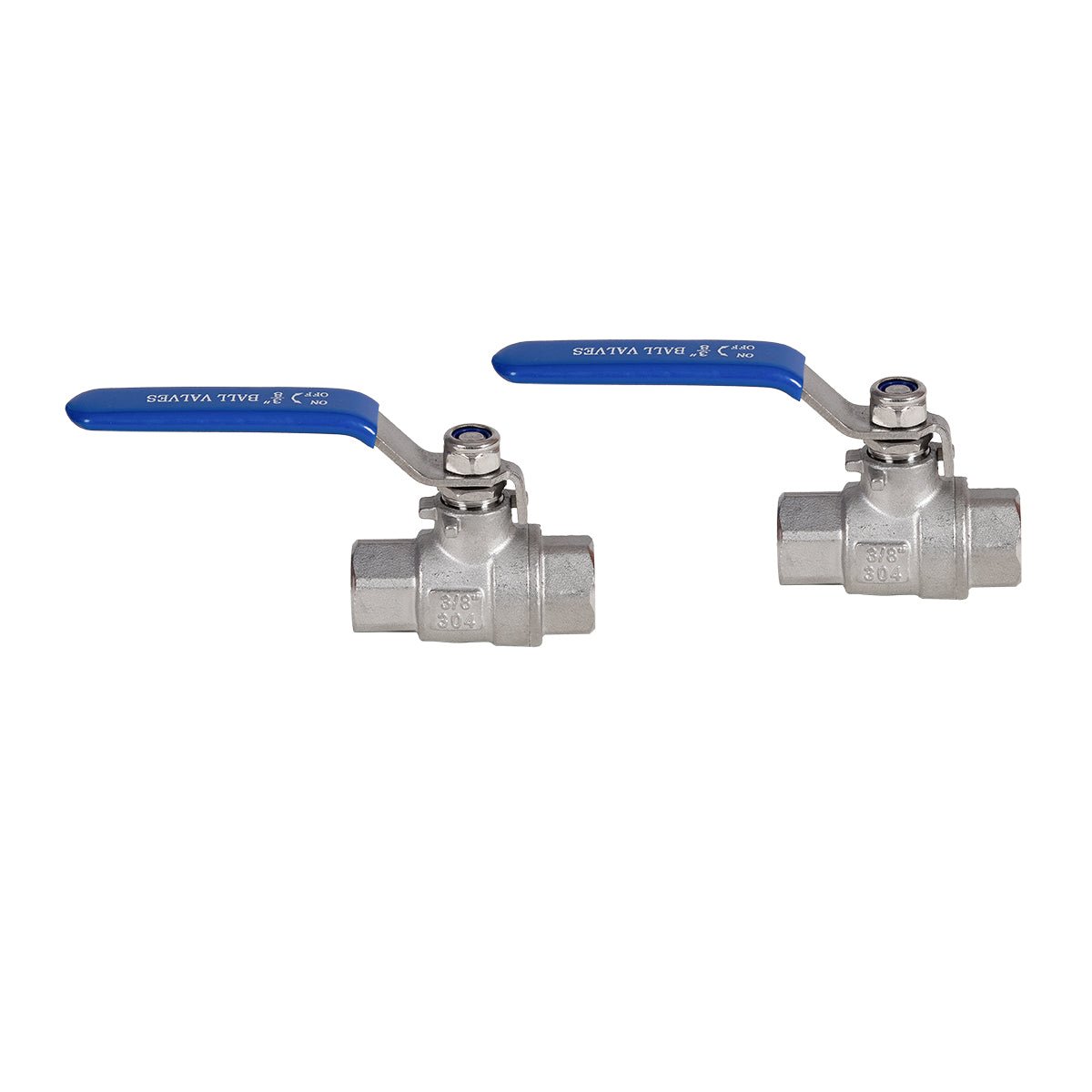 JIVTO 2 PC Stainless steel ball valve, NPT female to female, standard port valve - JIVTO