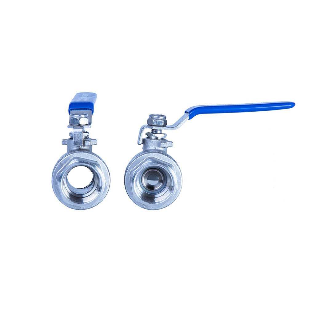 JIVTO 2 PC Stainless steel ball valve, NPT female to female, standard port valve - JIVTO