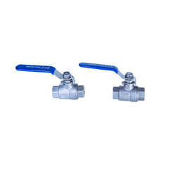 JIVTO 2 PC Stainless steel ball valve, NPT female to female, standard port valve - JIVTO