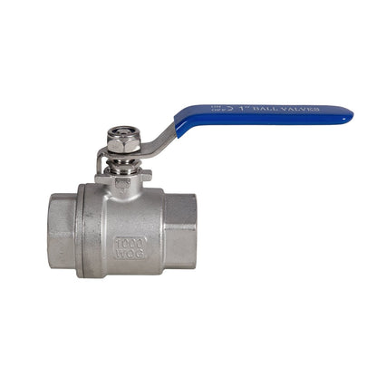 JIVTO 2 PC Stainless steel ball valve, NPT female to female, standard port valve - JIVTO
