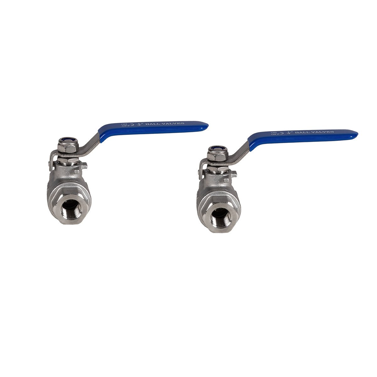 JIVTO 2 PC Stainless steel ball valve, NPT female to female, standard port valve - JIVTO