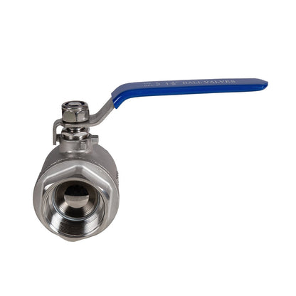 JIVTO 2 PC Stainless steel ball valve, NPT female to female, standard port valve - JIVTO