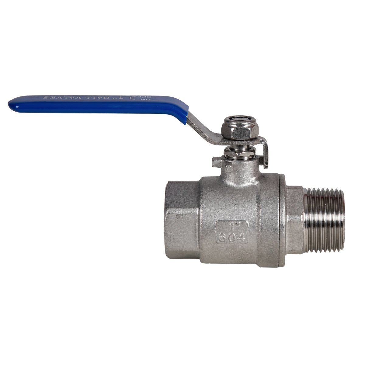 JIVTO 2 PC Stainless steel ball valve, NPT male to female, standard port valve - JIVTO
