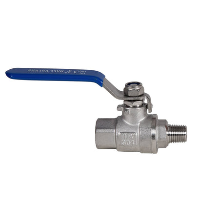 JIVTO 2 PC Stainless steel ball valve, NPT male to female, standard port valve - JIVTO
