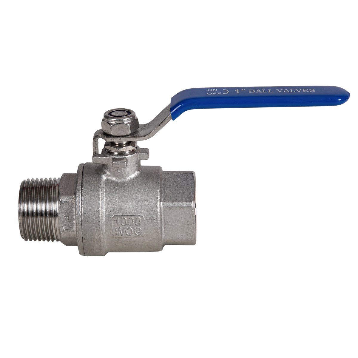 JIVTO 2 PC Stainless steel ball valve, NPT male to female, standard port valve - JIVTO