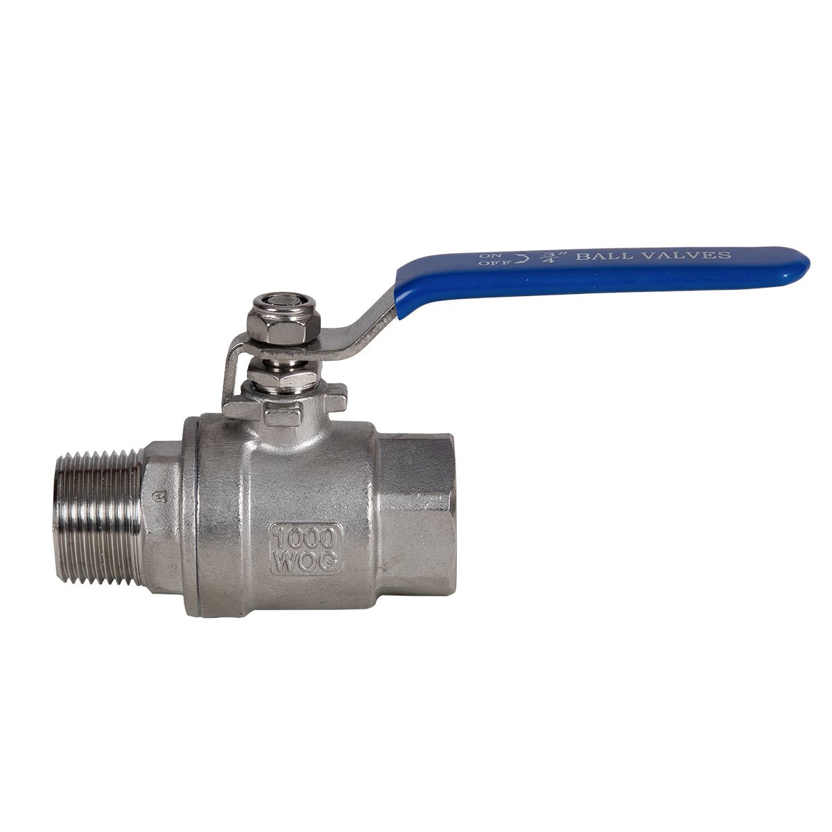 JIVTO 2 PC Stainless steel ball valve, NPT male to female, standard port valve - JIVTO