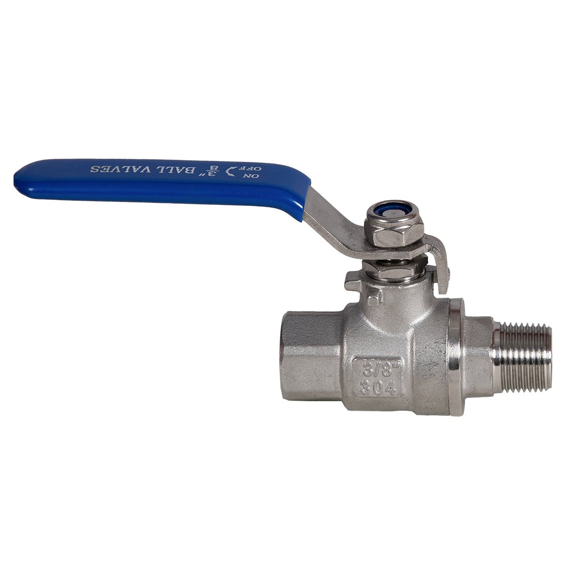 JIVTO 2 PC Stainless steel ball valve, NPT male to female, standard port valve - JIVTO