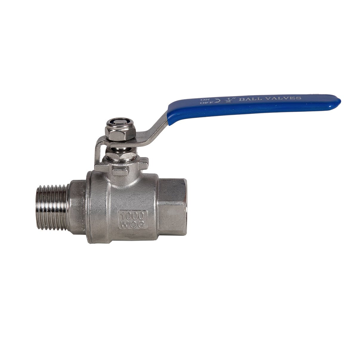JIVTO 2 PC Stainless steel ball valve, NPT male to female, standard port valve - JIVTO