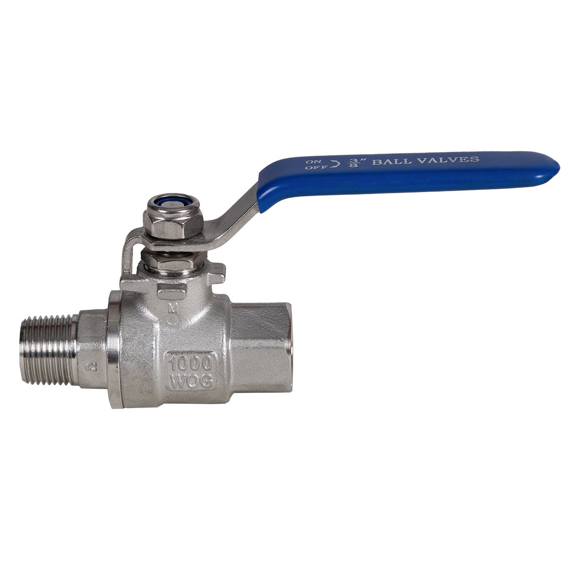 JIVTO 2 PC Stainless steel ball valve, NPT male to female, standard port valve - JIVTO