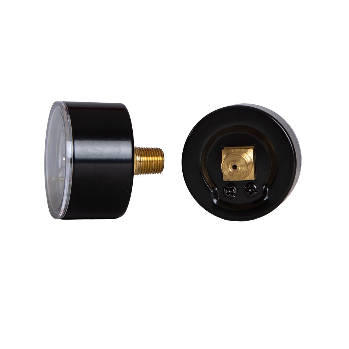 JIVTO Dry Pressure Gauge, 2" Dia, 60 Psi & Bar, 1/4" BSPT Back Mount, PC window - JIVTO