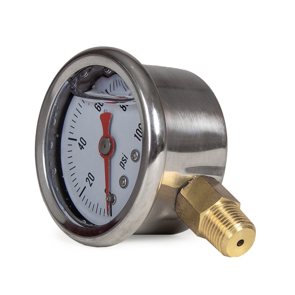 JIVTO Fuel Pressure Gauge, 1-1/2" Dia, 0-100 Psi/Bar/Kpa, 1/8" NPT connector - JIVTO