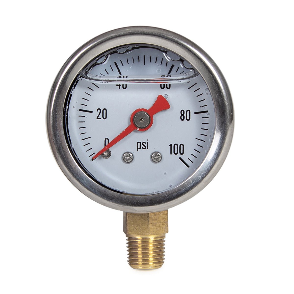 JIVTO Fuel Pressure Gauge, 1-1/2" Dia, 0-100 Psi/Bar/Kpa, 1/8" NPT connector - JIVTO