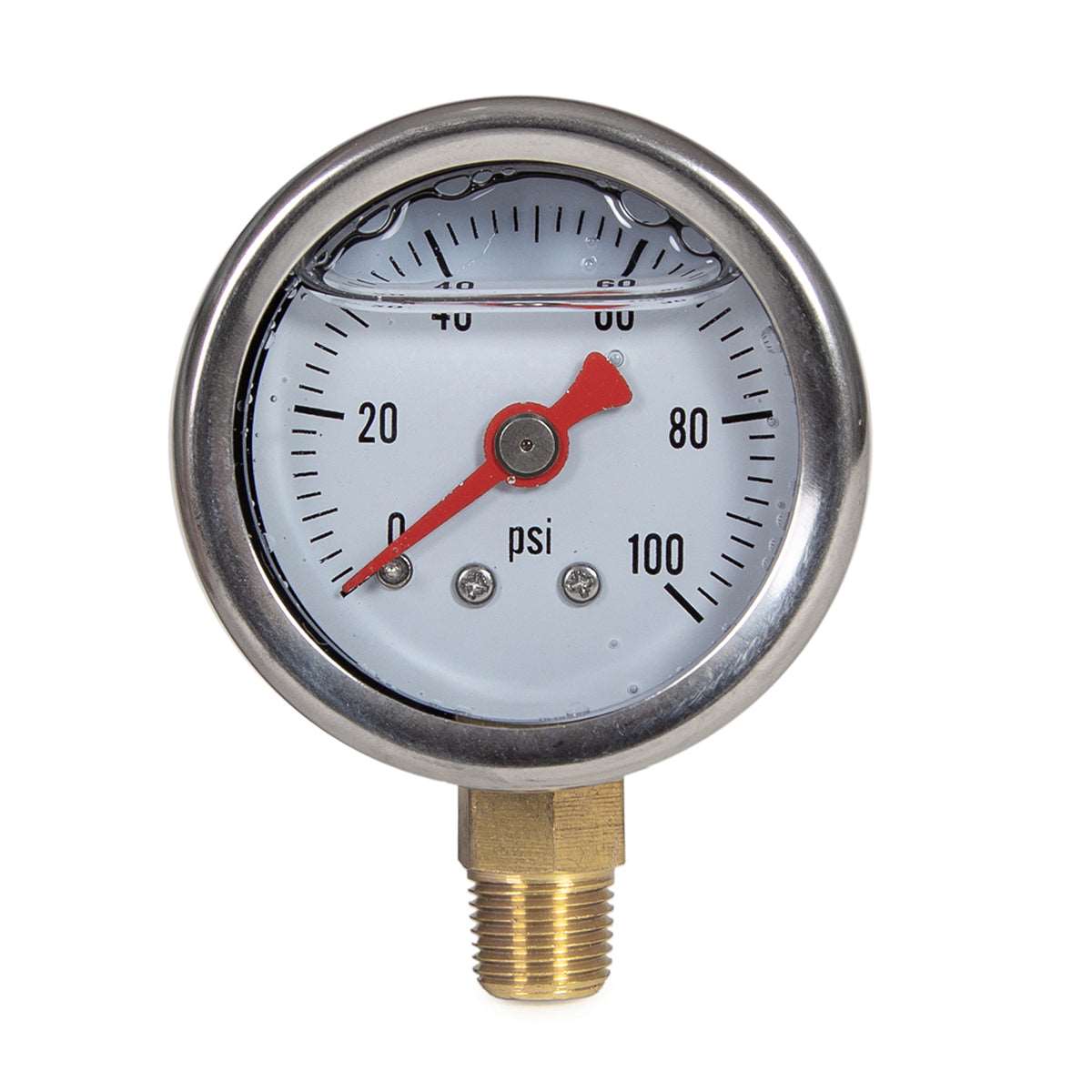 JIVTO Fuel Pressure Gauge, 1-1/2" Dia, 0-100 Psi/Bar/Kpa, 1/8" NPT connector - JIVTO