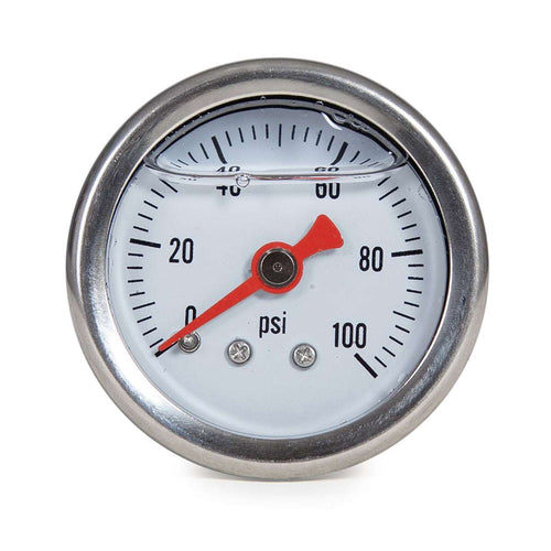 JIVTO Fuel Pressure Gauge, 1-1/2" Dia, 0-100 Psi/Bar/Kpa, 1/8" NPT connector