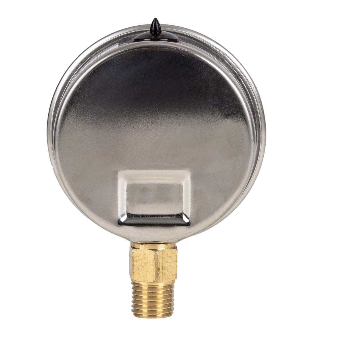 JIVTO Pressure Gauge, Liquid Filled, 2-1/2" Dia, PSI , 1/4" NPT Lower Mount - JIVTO