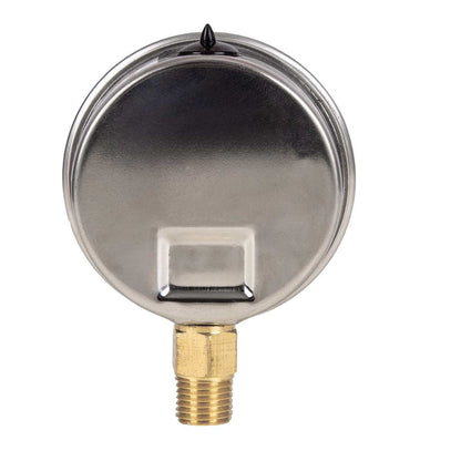 JIVTO Pressure Gauge, Liquid Filled, 2-1/2" Dia, PSI , 1/4" NPT Lower Mount - JIVTO