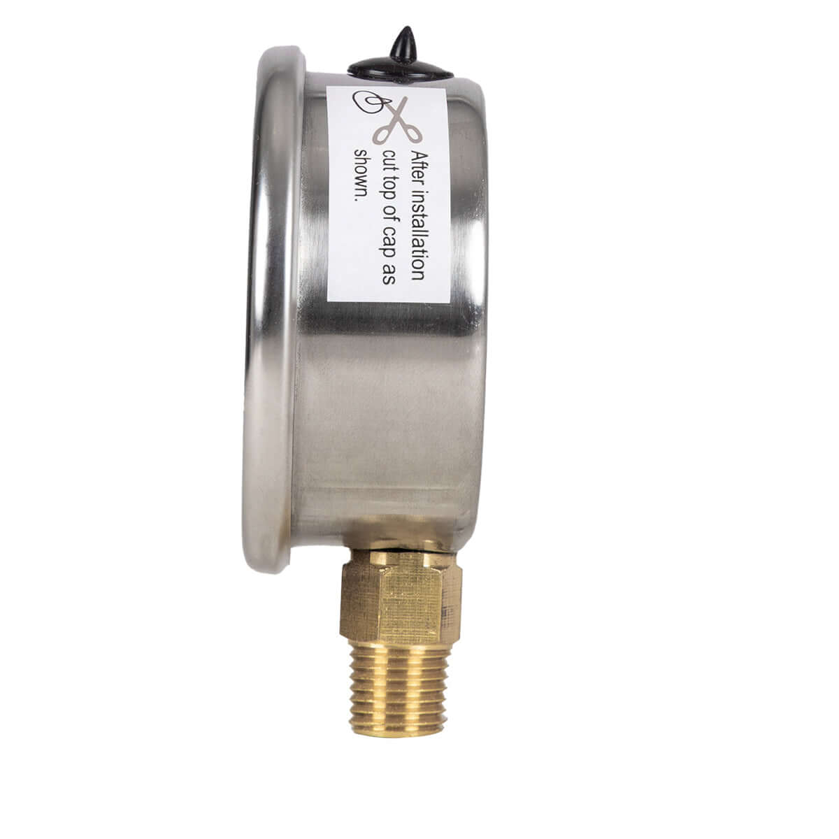 JIVTO Pressure Gauge, Liquid Filled, 2-1/2" Dia, PSI , 1/4" NPT Lower Mount - JIVTO