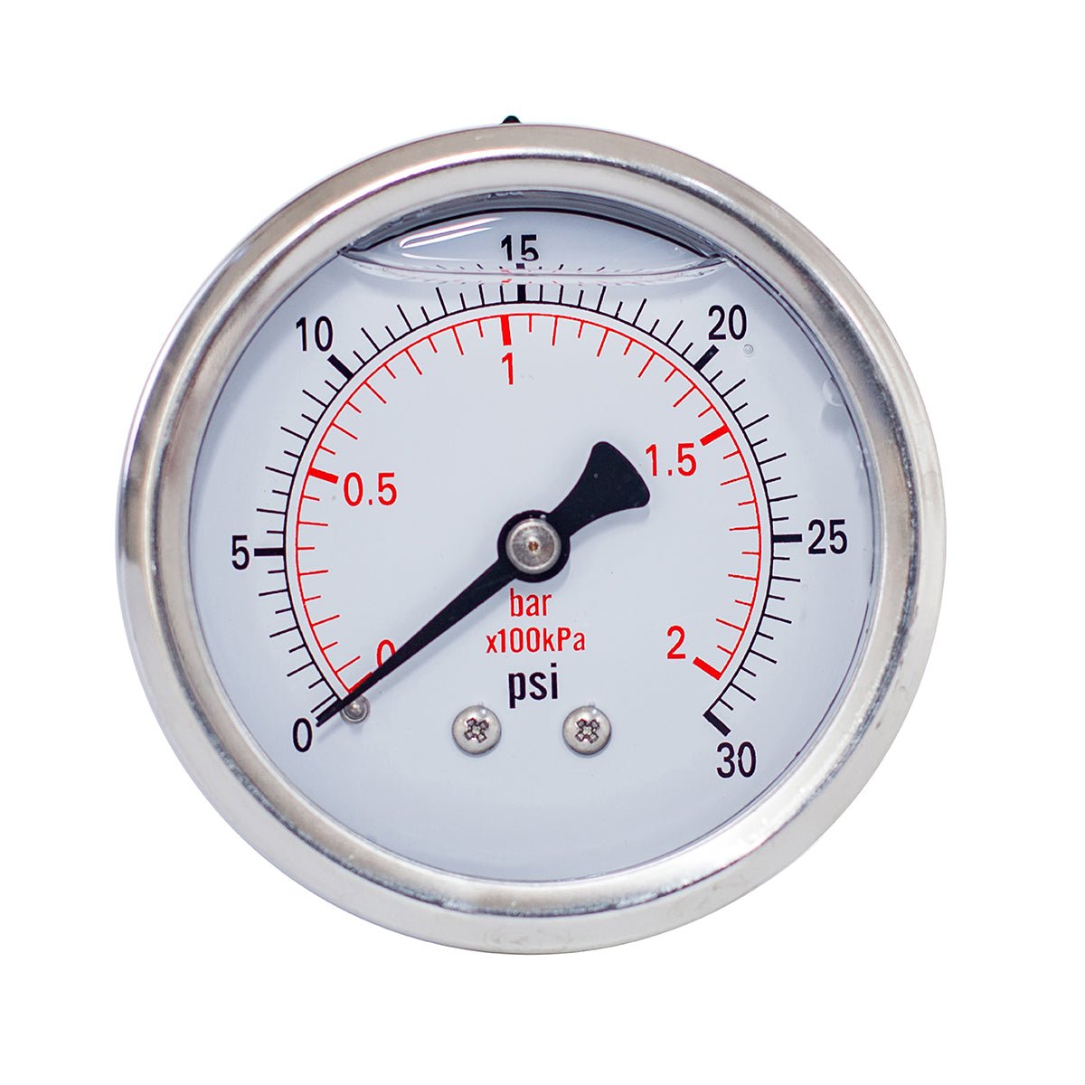 JIVTO Pressure Gauge,Liquid Filled, 2-1/2 inch Dia,double scale,1/4 NPT Back Mount - JIVTO