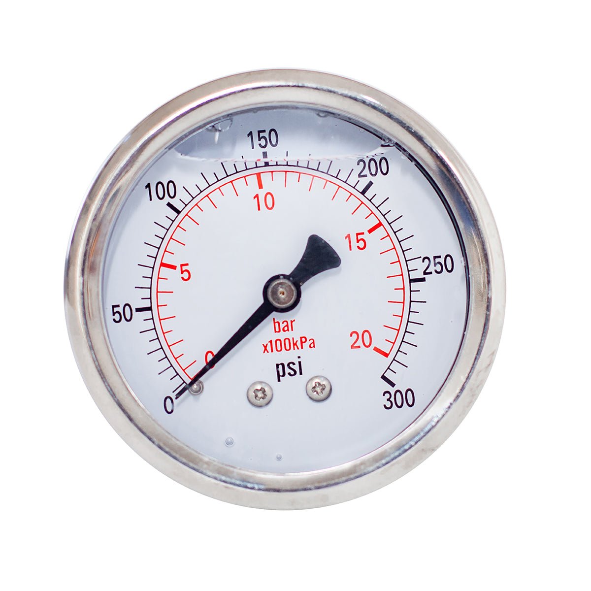 JIVTO Pressure Gauge,Liquid Filled, 2-1/2 inch Dia,double scale,1/4 NPT Back Mount - JIVTO