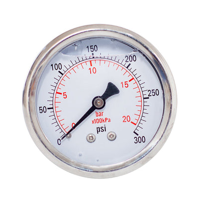 JIVTO Pressure Gauge,Liquid Filled, 2-1/2 inch Dia,double scale,1/4 NPT Back Mount - JIVTO