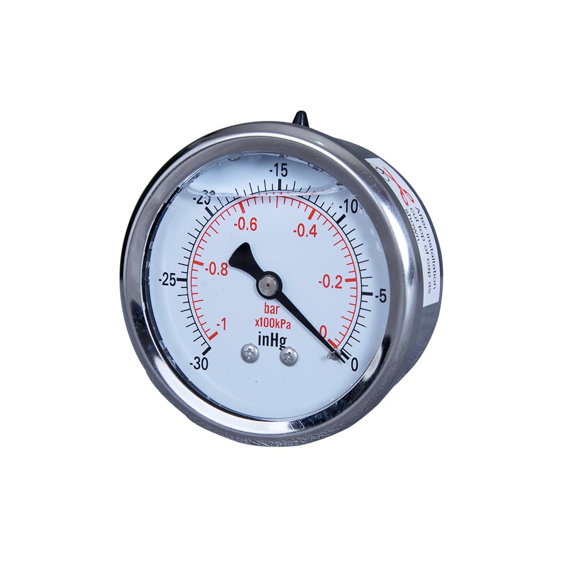 JIVTO Pressure Gauge,Liquid Filled, 2-1/2 inch Dia,double scale,1/4 NPT Back Mount - JIVTO