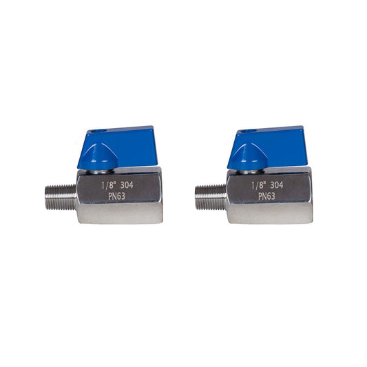 Stainless Steel Mini Ball Valve 1/8" 1/4" 1/2" NPT Male to Female Connection ( Pack of 2) - JIVTO