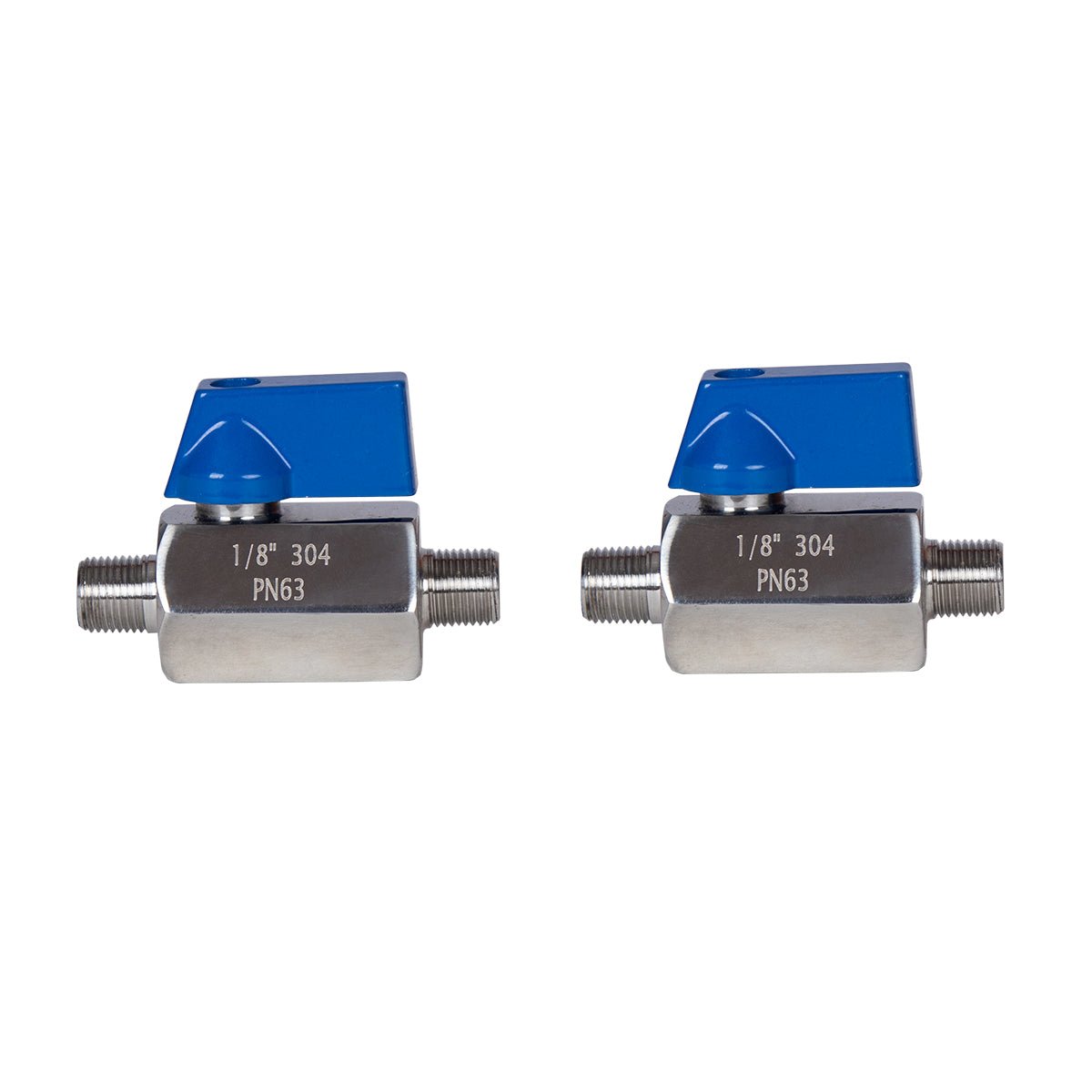 Stainless Steel Mini Ball Valve 1/8" 1/4" 1/2" NPT Male to male Connection ( Pack of 2) - JIVTO