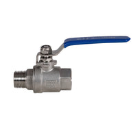 2 PC ball valve with 1/2 NPT male to female