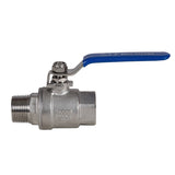 2 PC ball valve with 3/4 NPT male to female