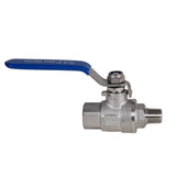 2 PC ball valve with 1/4 NPT male to female