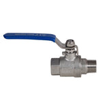2 PC ball valve with 1/2 NPT male to female