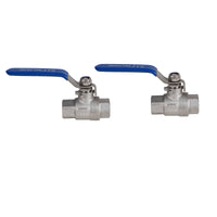 2 pcs of 2 PC ball valve with 1/4 NPT female to female 