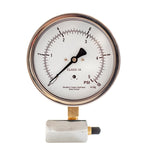 4" low capsule pressure gauge with 5 psi and valve