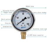 liquid pressure gauge with 160 psi 