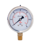 2-1/2" liquid filled pressure gauge with 60 psi and 1/4 NPT lower mount 